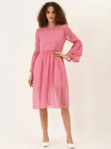 DODO & MOA Flared Sleeves Fit & Flare Dress