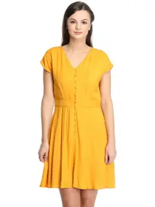 DODO & MOA V-neck Fit & Flare Dress