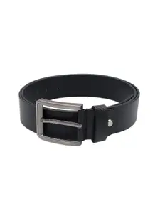 Kara Men Black Textured Leather Formal Belt
