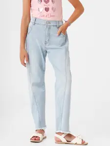 KATE & OSCAR Girls Blue Cotton Clean Look Jeans