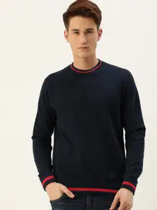 ARISE Men Navy Blue Pullover Sweatshirt