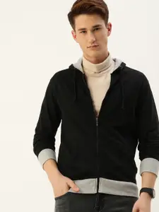 ARISE Men Black Hooded Sweatshirt