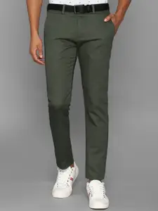 Allen Solly Men Olive Green Slim Fit Trousers