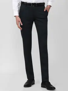 Van Heusen Men Black Slim Fit Trousers