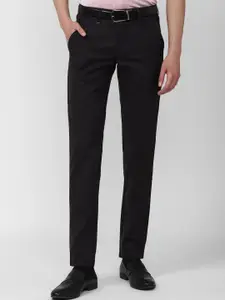 Van Heusen Men Black Slim Fit Trousers