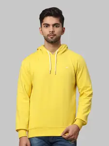 Park Avenue Men Yellow Hooded Sweatshirt
