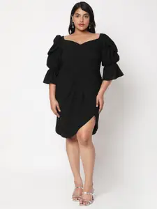 Curves by MISH Black Georgette Dress
