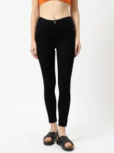 Kraus Jeans Women Black Cotton Super Skinny Fit Jeans
