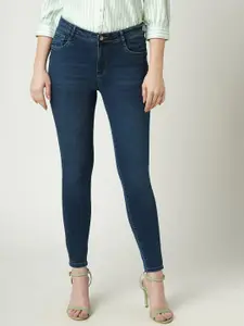 Kraus Jeans Women Blue Super Skinny Fit Light Fade Jeans