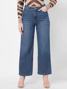 Kraus Jeans Women Blue Bootcut High-Rise Light Fade Jeans