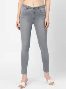 Kraus Jeans Women Grey Skinny Fit Light Fade Jeans