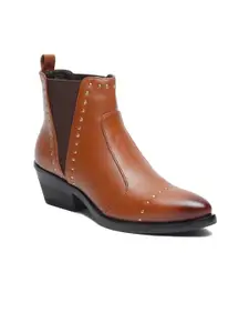 Bruno Manetti Women Tan Brown Chelsea Boots