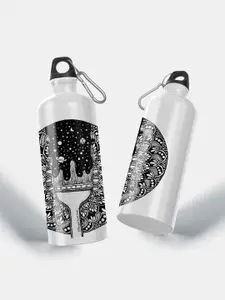 macmerise White Paintbrush Design Printed BPA Free Sipper Water Bottle 750 Ml