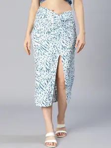 Oxolloxo Women Printed Calf-Length Skirt