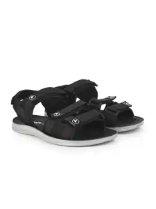 Aqualite Men Black & Grey Comfort Sandals