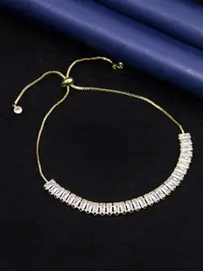 Crunchy Fashion Women Enamelled Silver-Plated Charm Bracelet