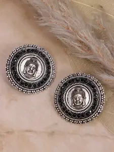 Crunchy Fashion Silver-Plated Classic Studs Earrings