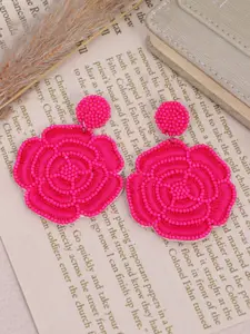 Crunchy Fashion Pink Contemporary Drop Earrings