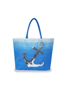 earthbags Graphic Printed Oversized Jute Tote Bag Handbags