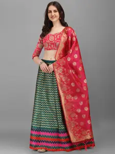 Dhyey Fashion Ready to Wear Lehenga & Unstitched Blouse With Dupatta