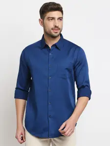 VALEN CLUB Men Blue Slim Fit Casual Shirt