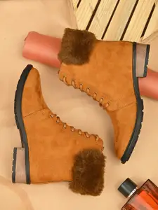Roadster Women Tan-Brown Casual Winter Boots