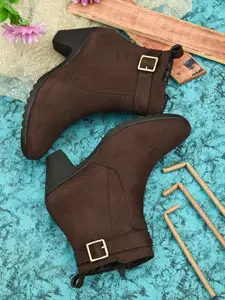 Roadster Women Brown Casual Ankle Monks Boots