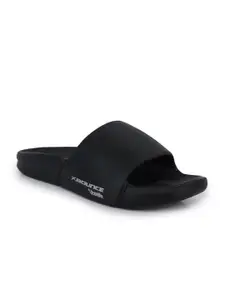 Action Plus Men Black Rubber Sliders