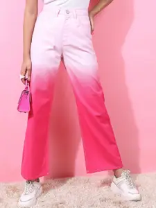 Tokyo Talkies Women Pink Cotton  Jeans