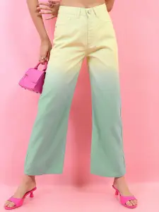 Tokyo Talkies Women Lime Green Cotton  Jeans