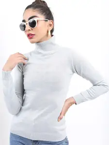 KETCH Women Grey Acrylic Pullover