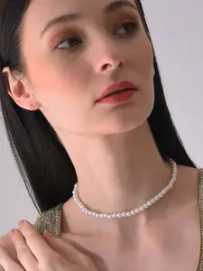 SOHI Gold-Toned & White Gold-Plated Necklace