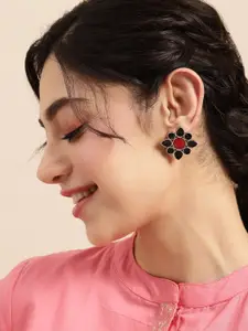 Sangria Floral Stud Earrings