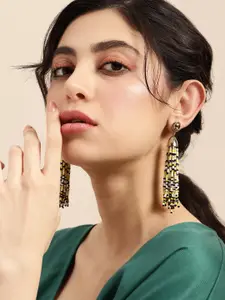 Sangria Beaded Tasselled Drop Earrings