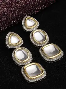 PANASH Silver-Plated Classic Studs Earrings
