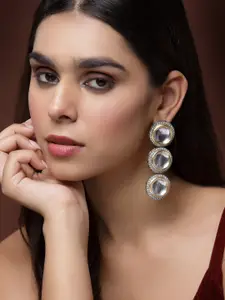 PANASH Gold-Plated Oval Drop Earrings