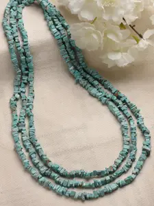 VOGUE PANASH Turquoise Blue Layered Necklace