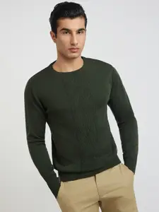 Raymond Men Cable Knit Acrylic Pullover