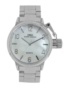 IBSO Women White Dial & Steel Toned Bracelet Style Straps Analogue Watch S8109G