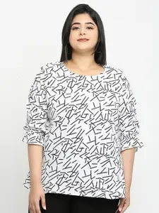 Style Quotient Abstrac Smart Casual Top
