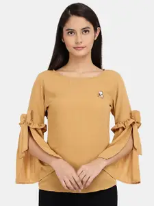 V-Mart Yellow Pure Cotton Top