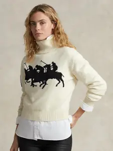 Polo Ralph Lauren Turtle Neck Printed Wool Pullover