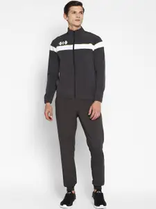 Yuuki Men Grey Colorblocked Tracksuits
