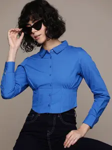 The Roadster Life Co. Women Pure Cotton Corset Style Casual Shirt