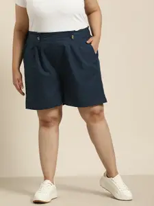 Sztori Women Plus Size Pure Cotton Shorts