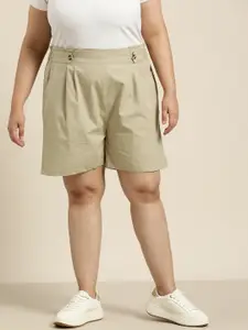 Sztori Women Plus Size Pure Cotton Shorts