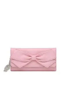 Butterflies Women Pink Solid Twofold Wallet