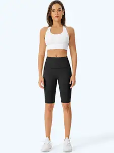 JC Collection Women Slim Fit High-Rise Training or Gym Antimicrobial Shorts