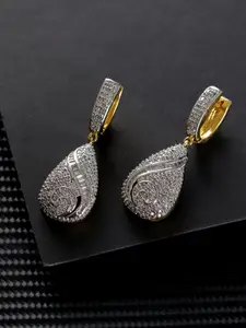 Jazz and Sizzle Gold Plated Teardrop Shaped Drop Earrings