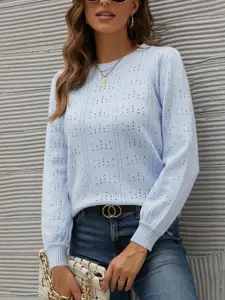 StyleCast Women Blue Pullover